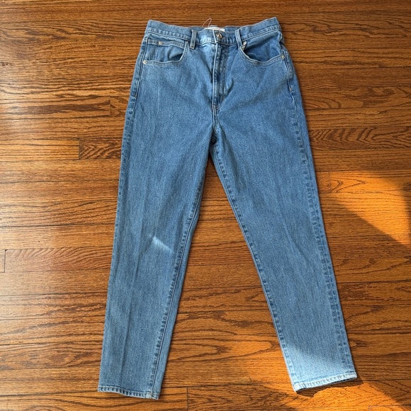 SLVRLAKE Beatnik Ankle Jeans in Pacific Wash Blue High Rise Mom Jeans - Picture 2 of 11